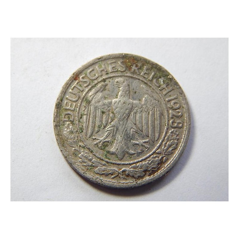 Německo 3. Říše 50 Reichspfennig 1928 D VF č29945 Německo 3. Říše 50 Reichspfennig 1928 D VF č29945