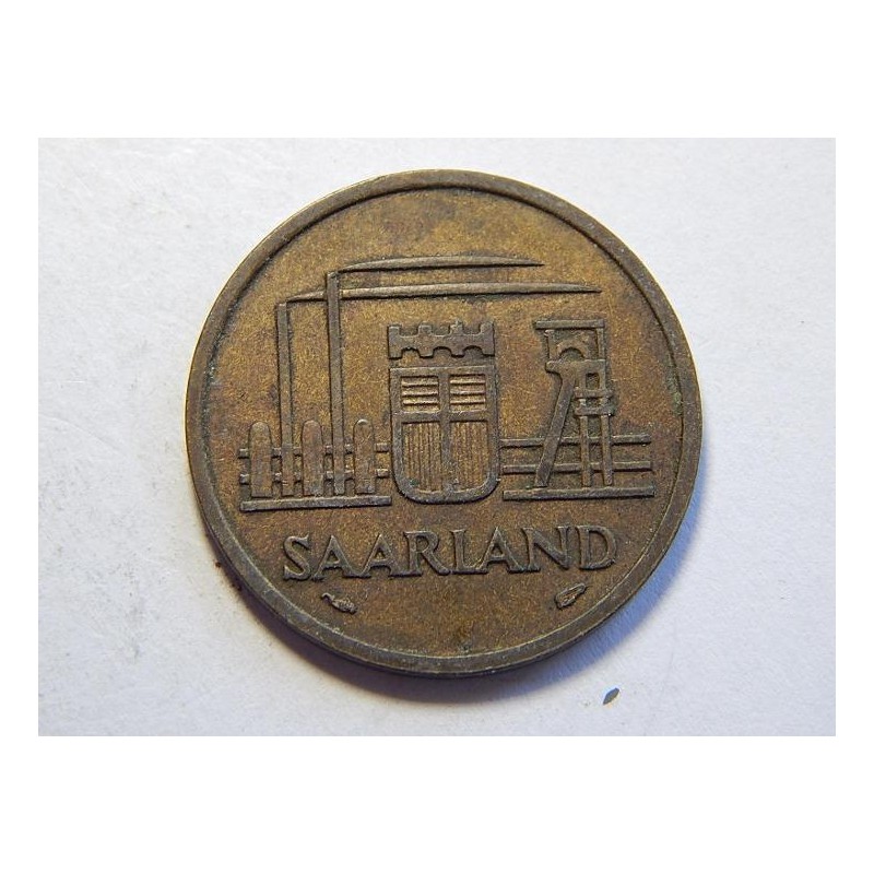 Německo Saarland 20 Franken 1954 XF č30729 Německo Saarland 20 Franken 1954 XF č30729