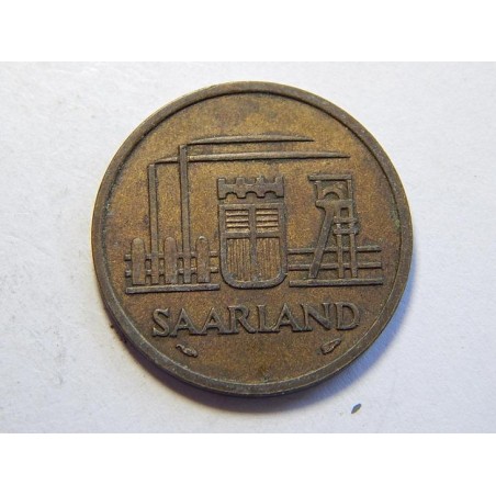 Německo Saarland 20 Franken 1954 XF č30729 