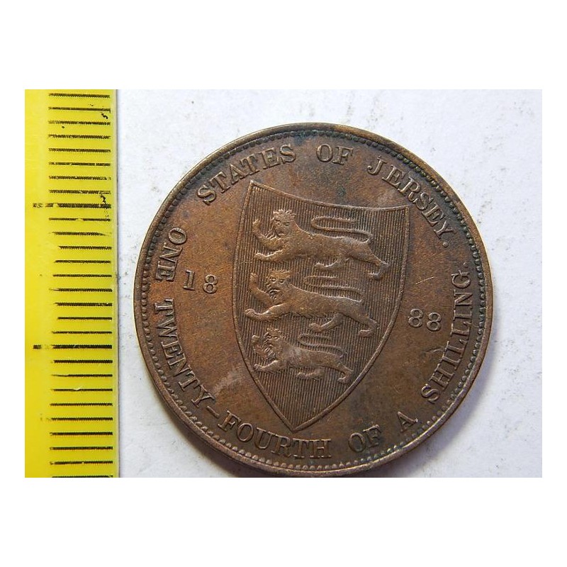 Jersey 1⁄24 Shilling 1888 XF RR č35069 Jersey 1⁄24 Shilling 1888 XF RR č35069