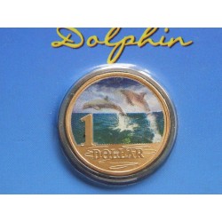 Austrálie 1 Dollar 2006 barevný delfn ve folderu BU čŠU004