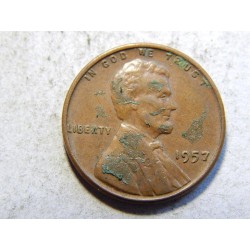USA 1 Cent 1957 VF č39003 