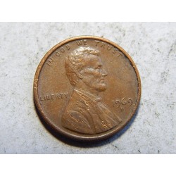 USA 1 Cent 1969 D VF č39009 