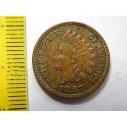 USA 1 Cent 1897 Indián UNC č30832