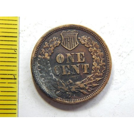 USA 1 Cent 1863 Indián VF č35038