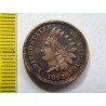 USA 1 Cent 1863 Indián VF č35038