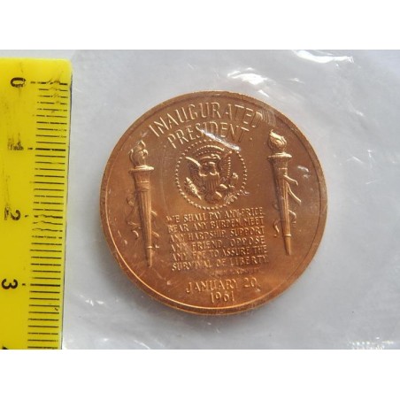 USA pozlacená medaile John F. Kennedy 1961 ve slídě UNC čŠU004