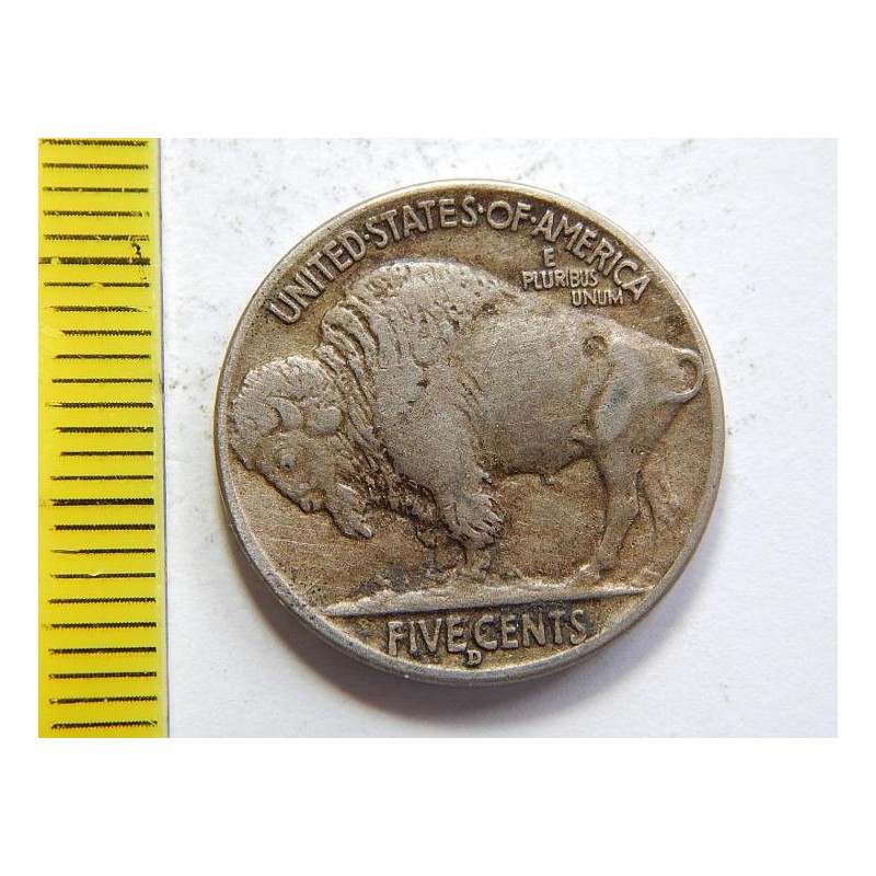 USA 5 Cents 1938 D Indián XF č35015 USA 5 Cents 1938 D Indián XF č35015