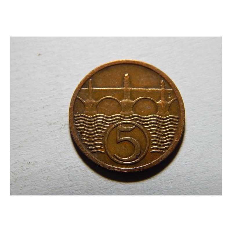 Československo 5 Haléřů 1931 XF č38342 Československo 5 Haléřů 1931 XF č38342