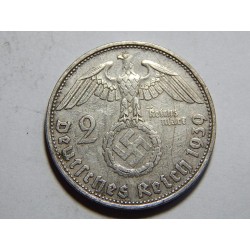 Německo 3. Říše 2 Mark 1939 D Ag XF č24272