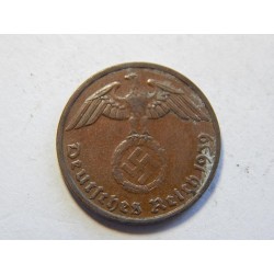 Německo 3. Říše 2 Reichspfennig 1939 E VF-XF č30672 