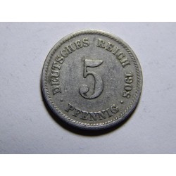 Německo Císařství 5 Pfennig 1908G XF č29711