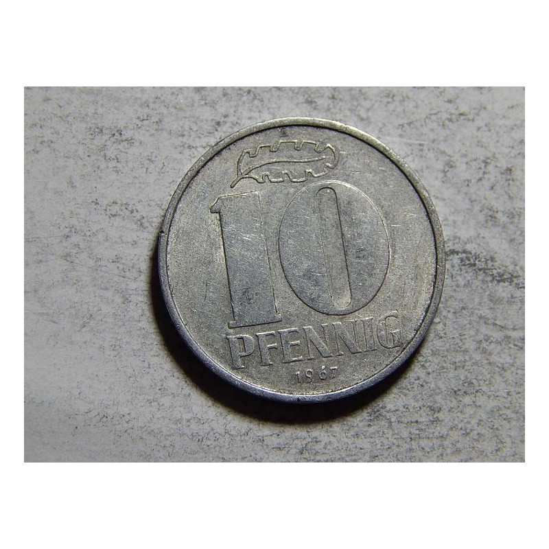 Německo DDR 10 Pfennig 1967 A XF č21569 Německo DDR 10 Pfennig 1967 A XF č21569