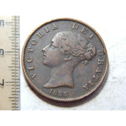 Anglie ½ Penny 1855 VF-XF č39371
