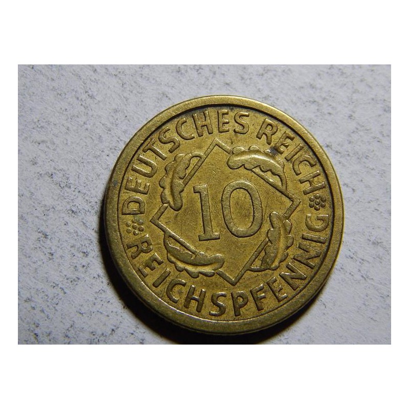 Německo Výmarsko 10 Reichspfennig 1924A XF č30191 Německo Výmarsko 10 Reichspfennig 1924A XF č30191