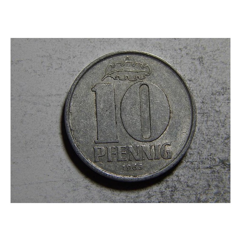 Německo DDR 10 Pfennig 1965 A XF č21579 Německo DDR 10 Pfennig 1965 A XF č21579