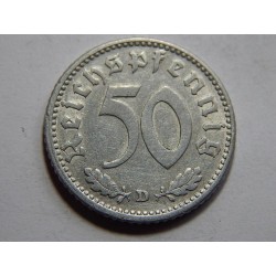Německo 3. Říše 50 Reichspfennig 1941 D XF č38904 