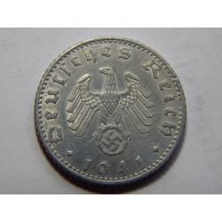Německo 3. Říše 50 Reichspfennig 1941 F VF č38491 