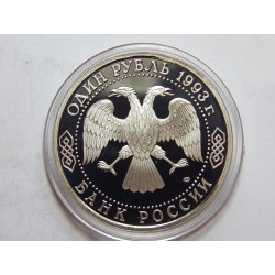 Rusko 1 Rouble 1993 V.I. Vernadsky PROOF čŠU015