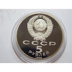Rusko 5 Roubles 1989 Moskva PROOF čŠU007