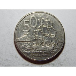 Nový Zealand 50 Pence 1986 loď XF č29141