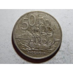 Nový Zealand 50 Pence 1982 loď XF č29153