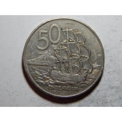 Nový Zealand 50 Pence 1982 loď XF č29115