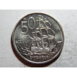 Nový Zealand 50 Pence 1977 loď XF-UNC č29151