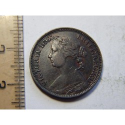 Anglie 1 Farthing 1875 H XF č30137
