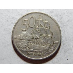 Nový Zealand 50 Pence 1974 loď XF-UNC č29194