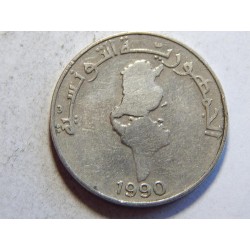Tunisko 1 Dinár 1990 VF-XF č39634