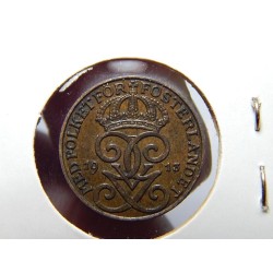Sweden 1 Öre 1913 long 9 XF-UNC č00539