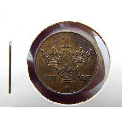Sweden 1 Öre 1913 long 9 XF-UNC č00539