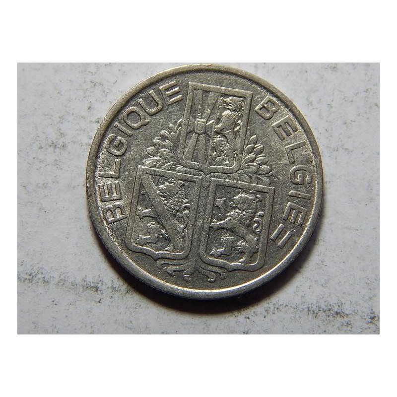Belgie F. legenda 1 Francs 1939 XF č37207 