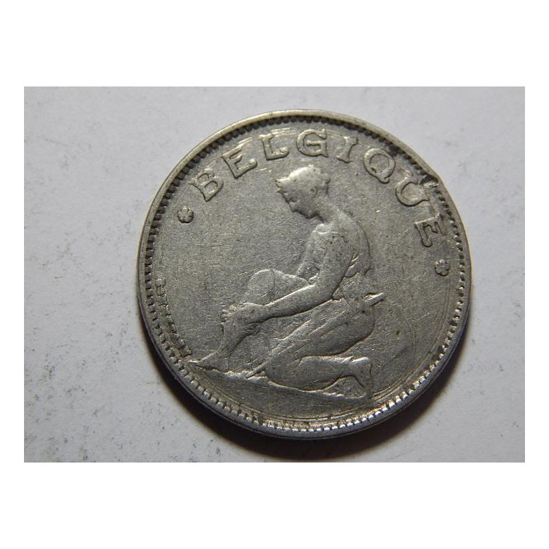 Belgie F. legenda 1 Francs 1923 F-VF č37534 