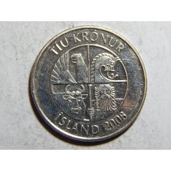 Island 10 Krónur 2008 XF č21177 