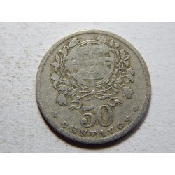 Portugalsko 50 Centavos 1929 F-VF č25879