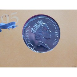 Austrálie 50 Cents 1995 ve folderu BU čLUkuf 