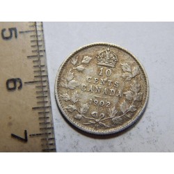 Canada 10 Cents 1902 H Ag VF-XF č28995 