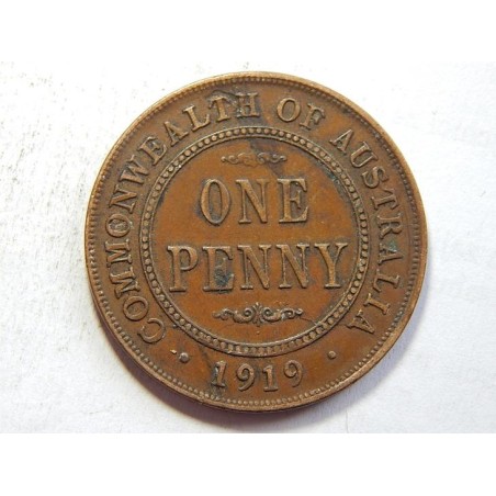 Austrálie 1 Penny 1919 tečka XF č33872