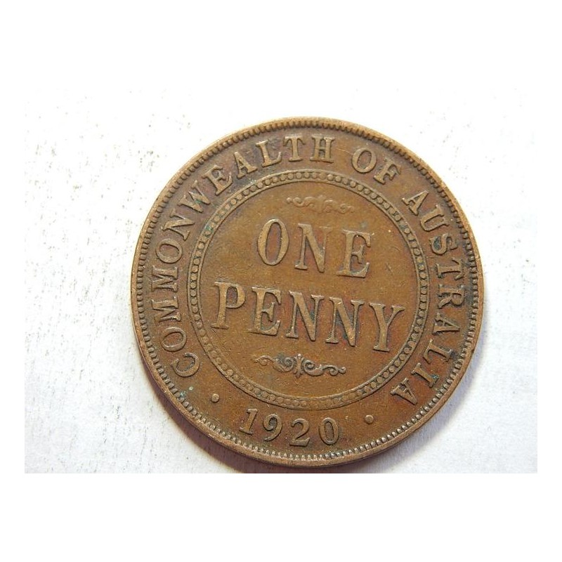 Austrálie 1 Penny 1920 bez tečky XF č33863 Austrálie 1 Penny 1920 bez tečky XF č33863