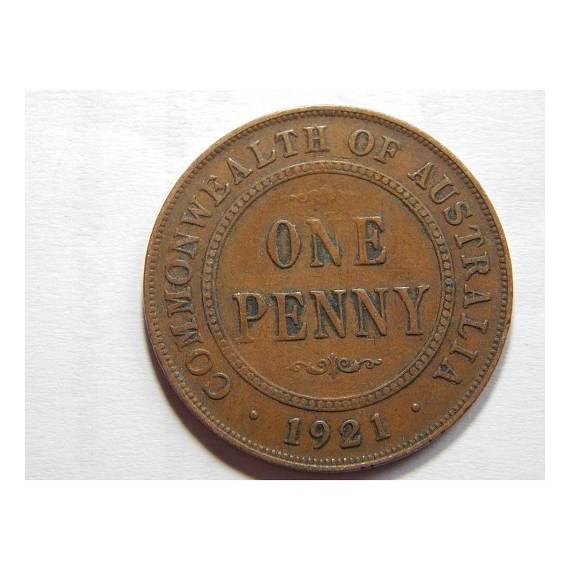 Austrálie 1 Penny 1921 INDIAN observe XF č33809 Austrálie 1 Penny 1921 INDIAN observe XF č33809