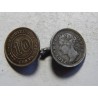 Mauritius 2x 10 Cents 1897 RR knoflík Ag krásný č30324