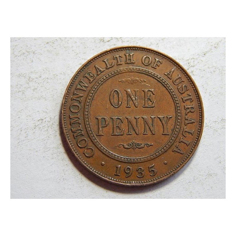 Austrálie 1 Penny 1935 XF č32216 Austrálie 1 Penny 1935 XF č32216