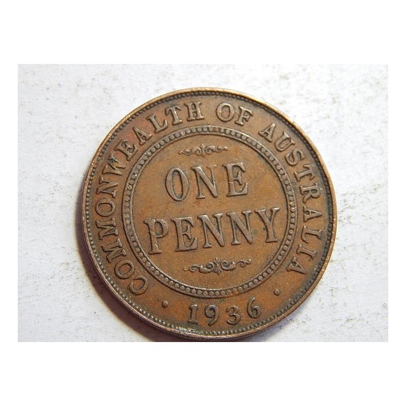 Austrálie 1 Penny 1936 XF č33995 Austrálie 1 Penny 1936 XF č33995