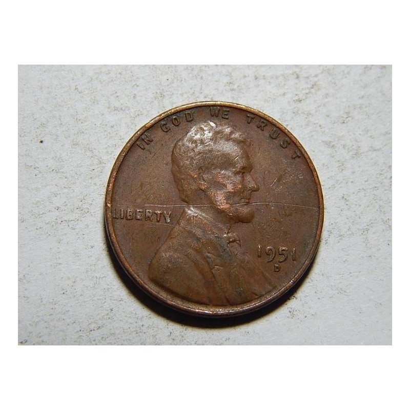 USA 1 Cent 1951 D VF č30788 USA 1 Cent 1951 D VF č30788