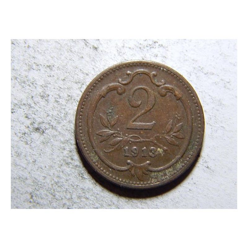 František Josef I. 2 Heller 1913 XF č33585 František Josef I. 2 Heller 1913 XF č33585