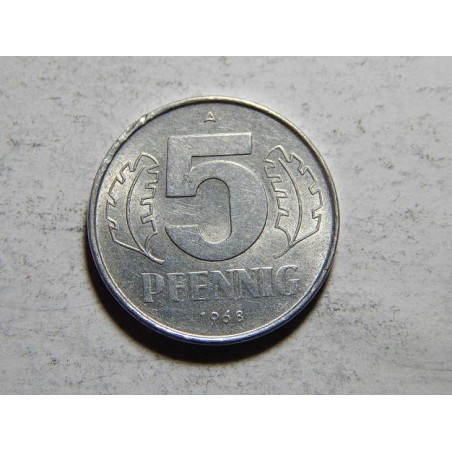 Německo DDR 5 Pfennig 1968 A VF-XF č32528