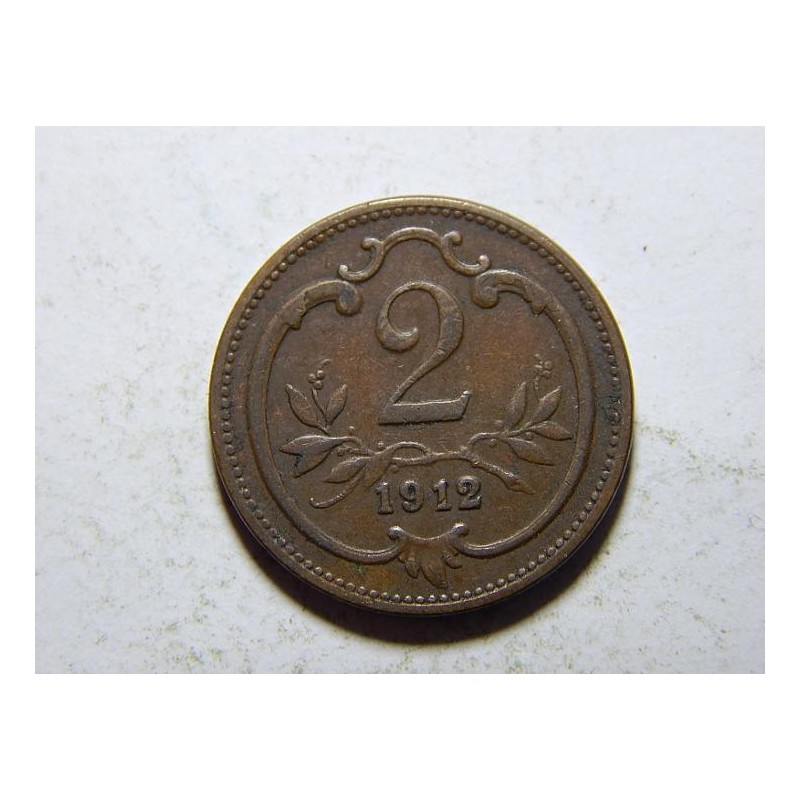 František Josef I. 2 Heller 1912 XF č30445 František Josef I. 2 Heller 1912 XF č30445
