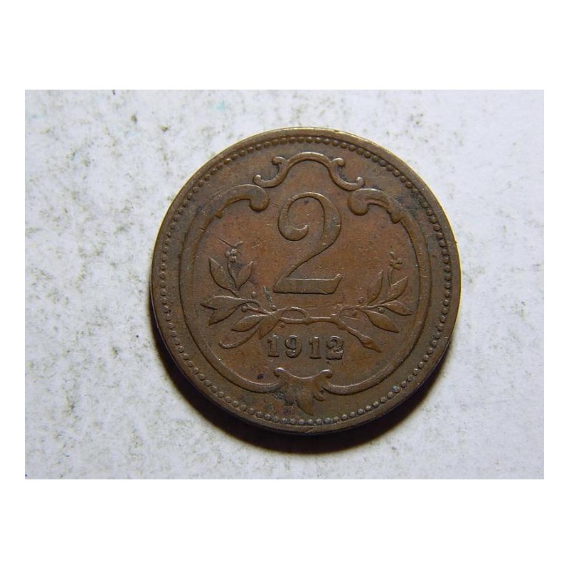 František Josef I. 2 Heller 1912 VF-XF č30294 František Josef I. 2 Heller 1912 VF-XF č30294